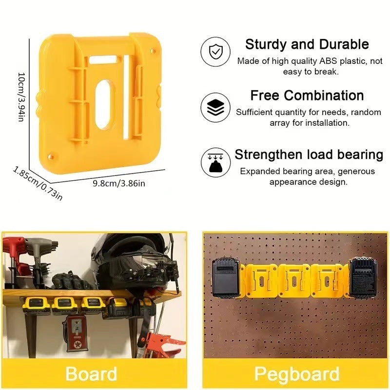 Yellow 5 Pack Battery Mount Holder for Dewalt 18V 20V 60V