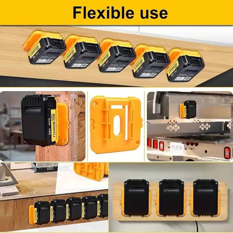 Yellow 5 Pack Battery Mount Holder for Dewalt 18V 20V 60V