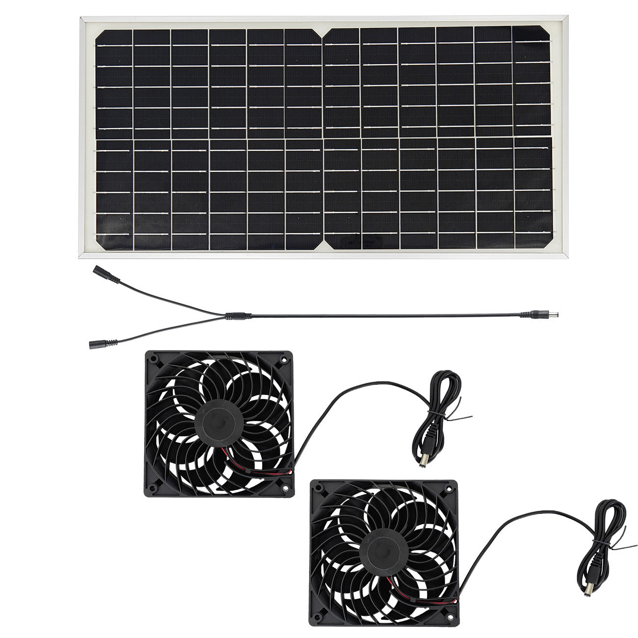 Solar Panel Fan Kit – 16W Monocrystalline Solar Powered