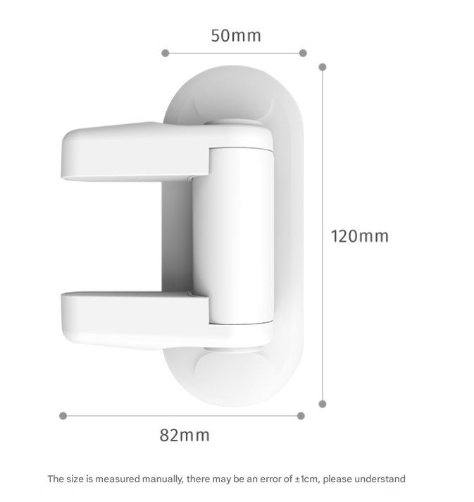 2-Pack White Child Safety Door Lever Lock - No-Drill Door Handle Lock
