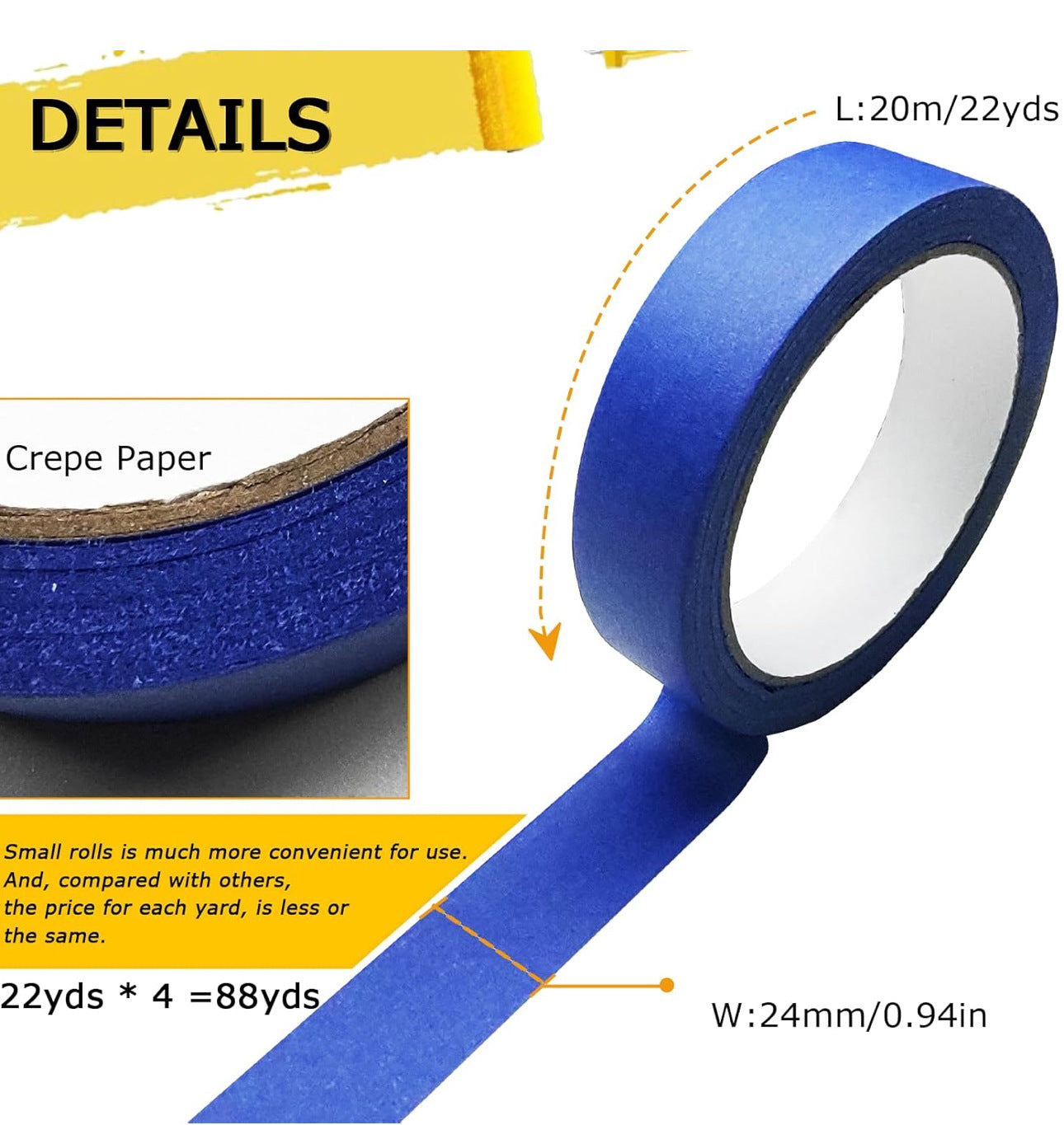 (10-Pack) Professional Blue Painter's Tape  - 14-Day Clean Removal