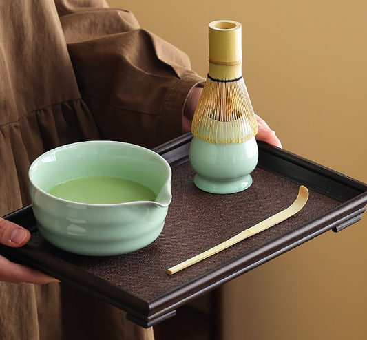 5-Piece Ceramic Matcha Tool Set with Spouted Bowl