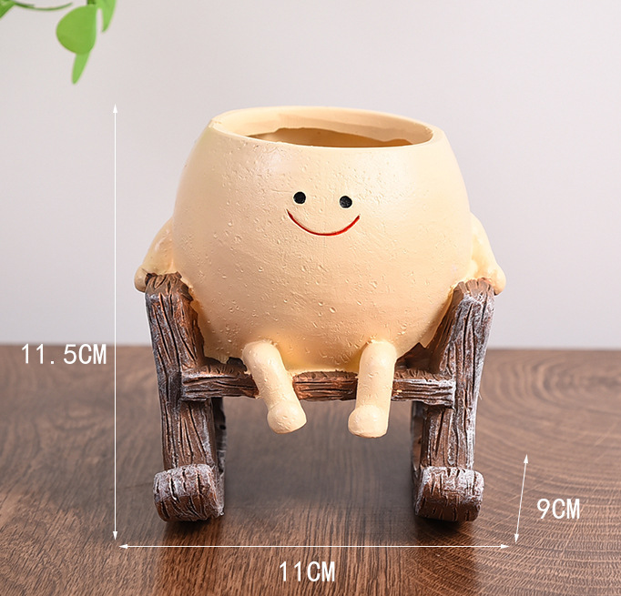 Cute Swing Planter - Hanging Succulent Pot, Craft Ornament