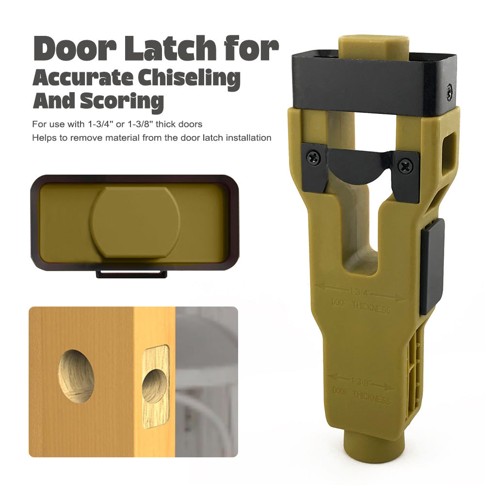 Door Latch Mortise Tool 25mm - Precision Woodworking Jig for Lock Faceplate Installation