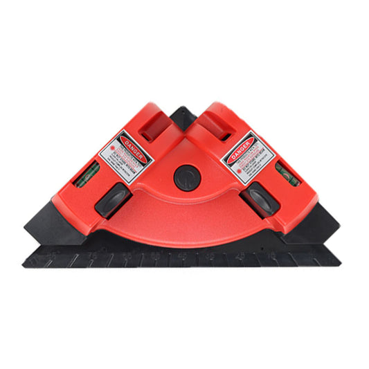 Red 90 Degree Laser Square Level Tool - Right Angle Line Projector for Tiling & Flooring Layout
