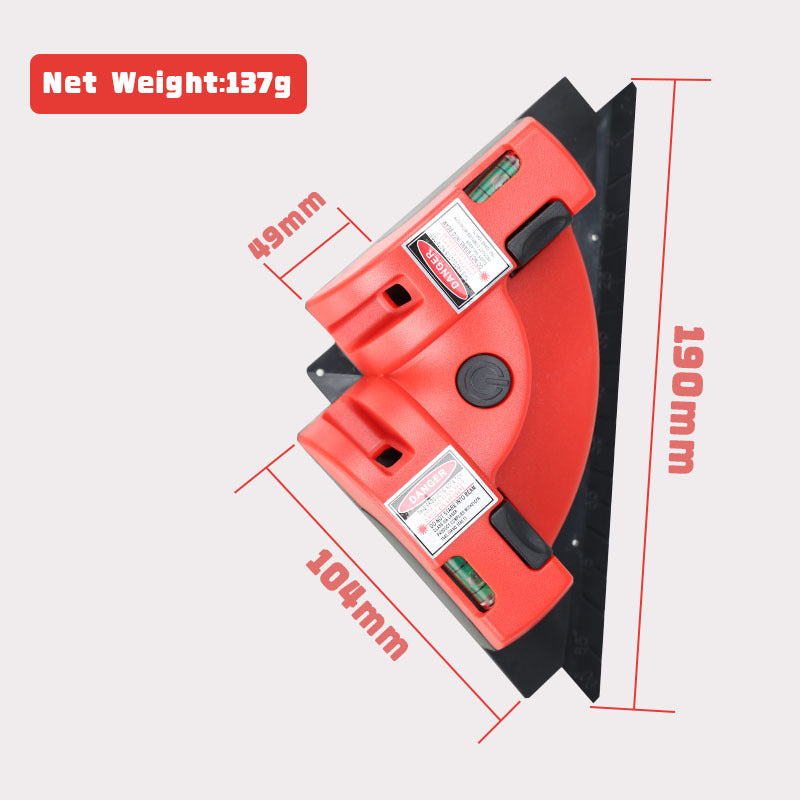 Yellow 90 Degree Laser Square Level Tool - Right Angle Line Projector for Tiling & Flooring