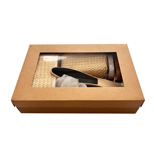 7pcs Natural Spa Bath Gift Set - Includes Body Brush etc.