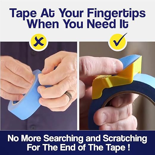 15 Pack Masking Tape Cutter Set (5 x 3 Sizes) Compact Clip-On Dispenser for 1", 1.5" & 2"
