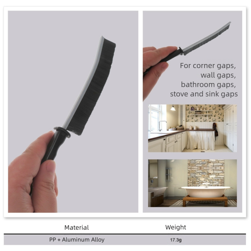 5-Pack Black Hard Bristle Crevice Brush (225 * 16mm) – Multifunctional Gap