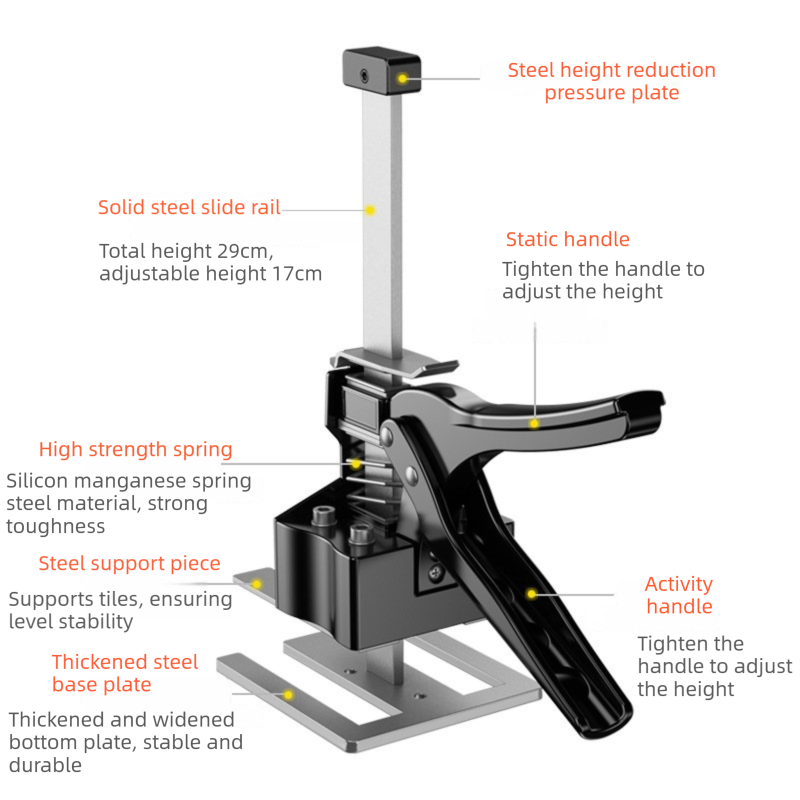 Two-Piece Professional Metal Tile Lifter (21cm Adjustable)