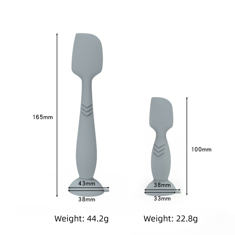 4-Pack Grey Small Silicone Ointment Applicator Spatulas