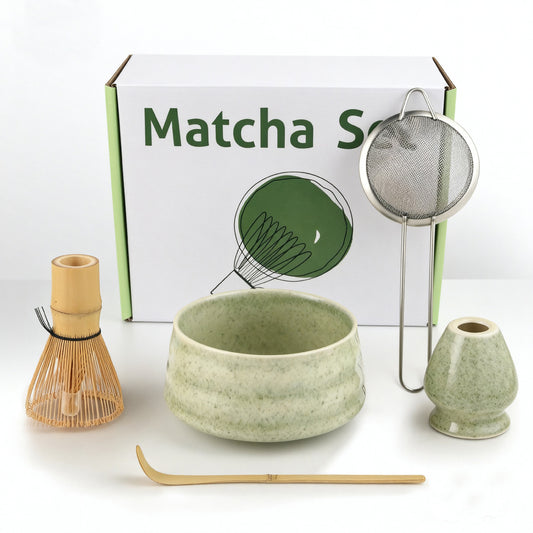 Matcha Color Ceremony 5-Piece Matcha Ceramic Tool Set