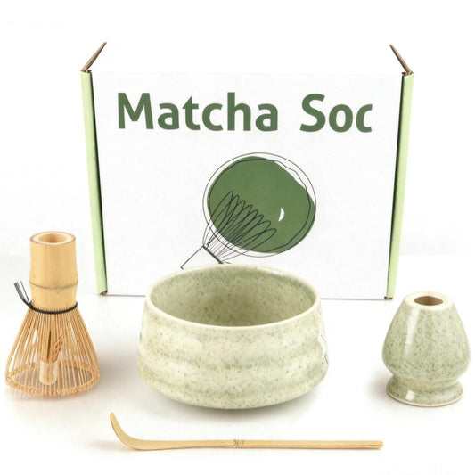 Matcha Color Ceremony 4-Piece Matcha Ceramic Tool Set