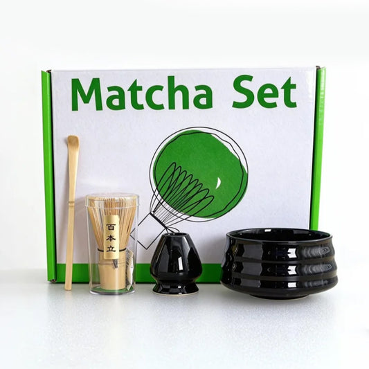 Black Ceremony 4-Piece Matcha Ceramic Tool Set