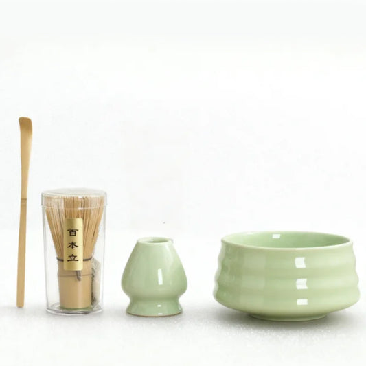 Green Ceremony 4-Piece Matcha Ceramic Tool Set