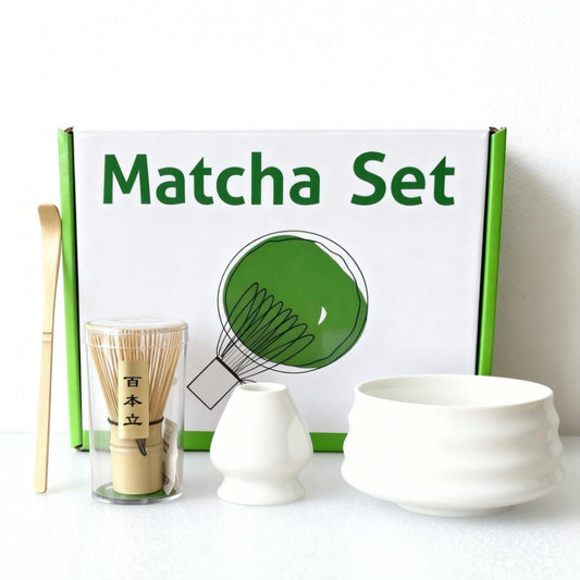 White Ceremony 4-Piece Matcha Ceramic Tool Set