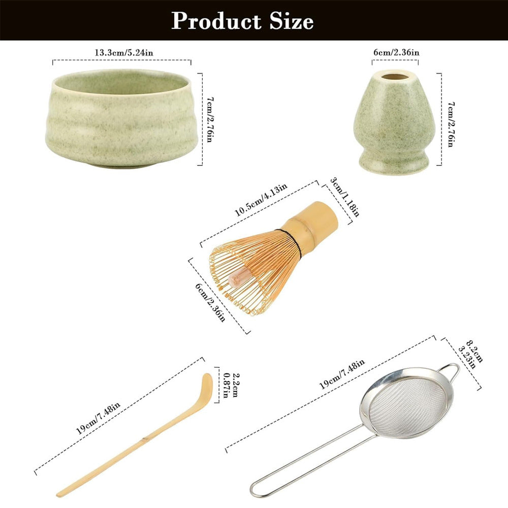 White Ceremony 4-Piece Matcha Ceramic Tool Set