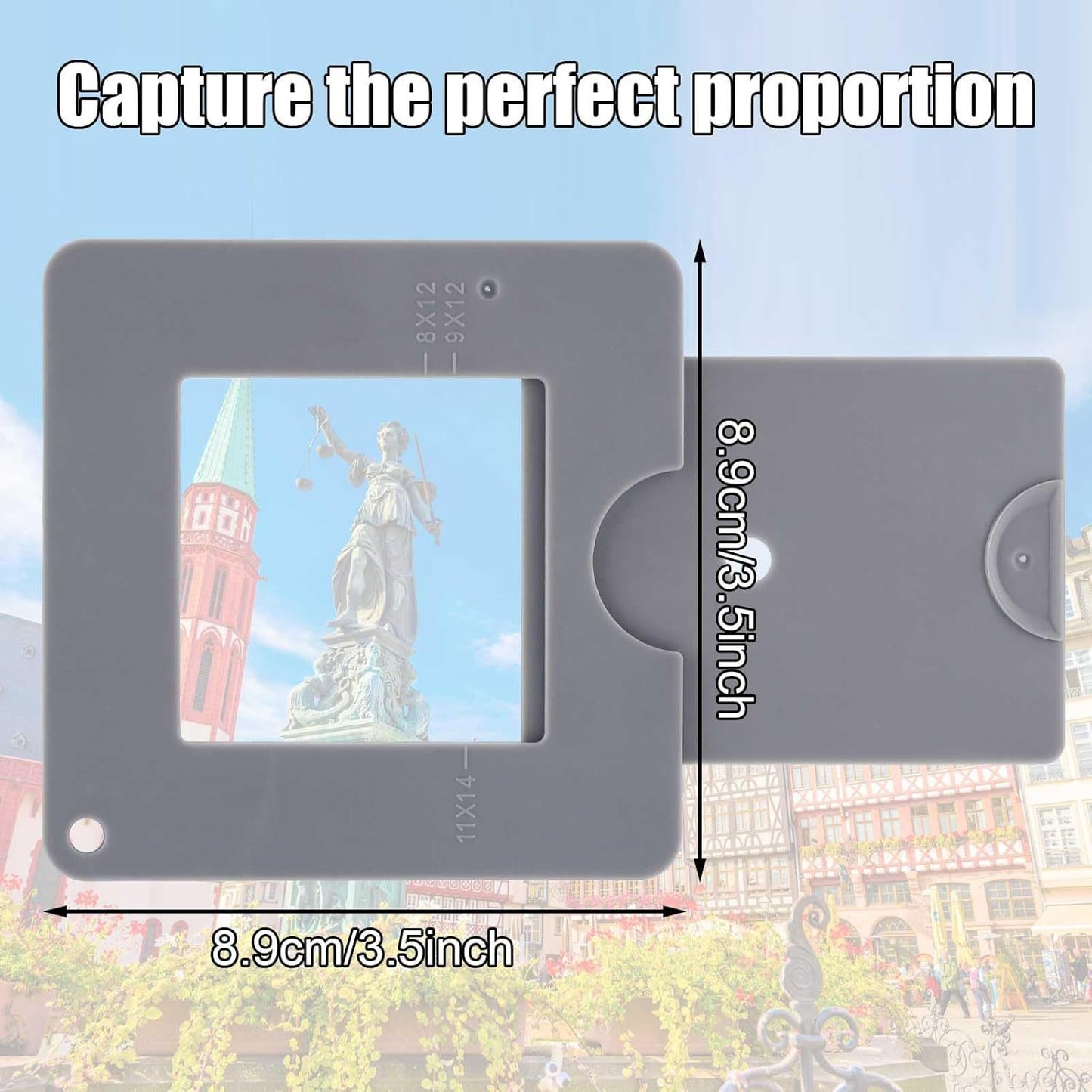 3-PCS Grey Portable Artist View Catcher Viewfinder Tool for Painting Composition