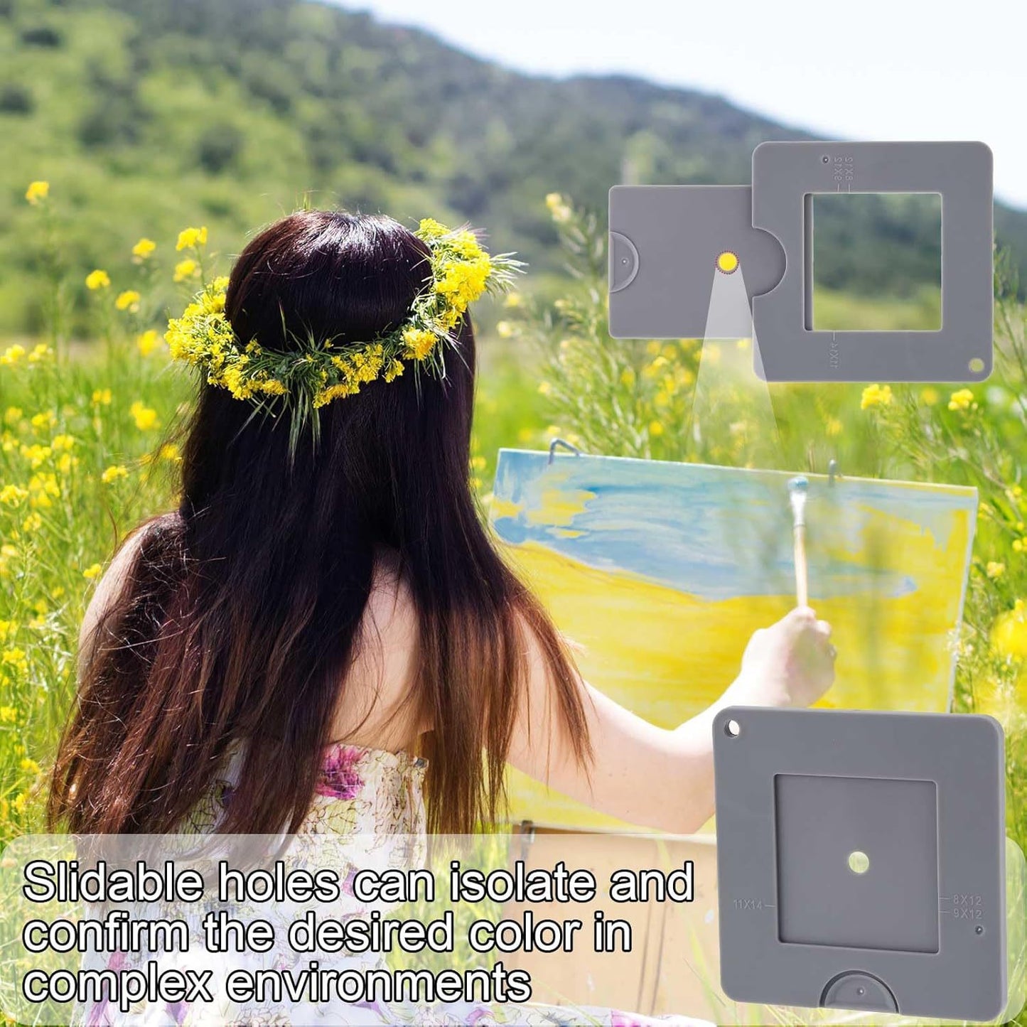 3-PCS Grey Portable Artist View Catcher Viewfinder Tool for Painting Composition