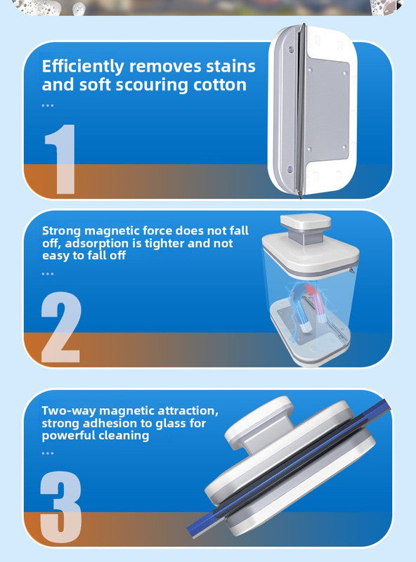 Magnetic Double Sided Window Cleaner for 20-35mm Double Glazed Glass