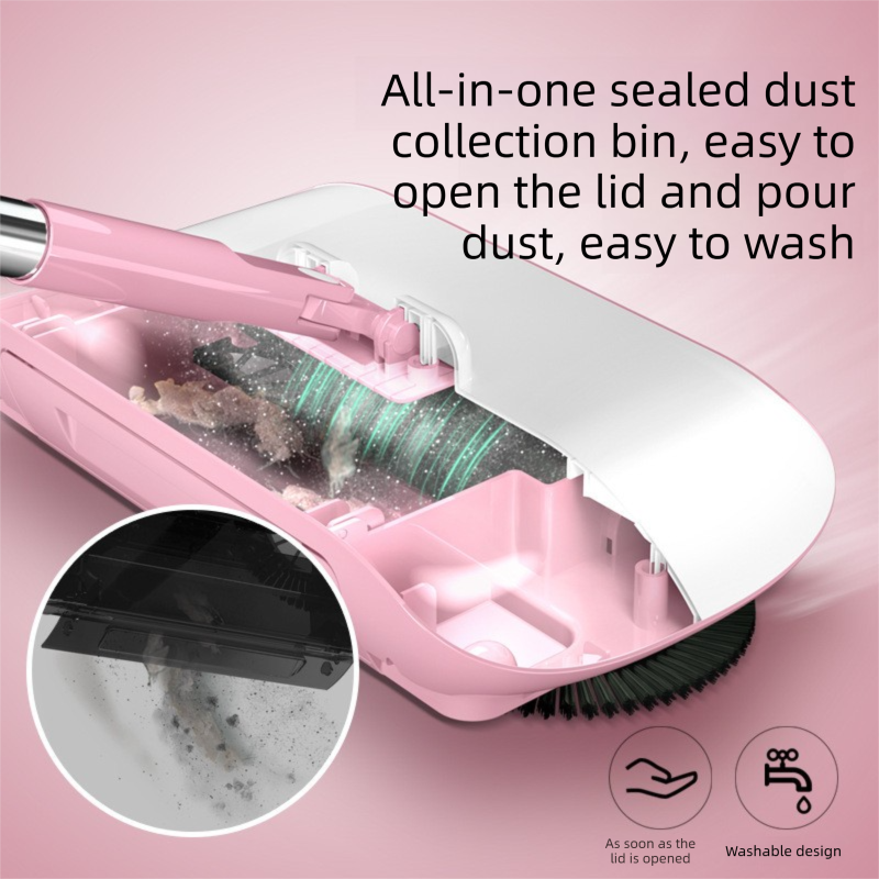 Manual Push Sweeper & Mop with Three Original Clothes - Handheld Floor Cleaner