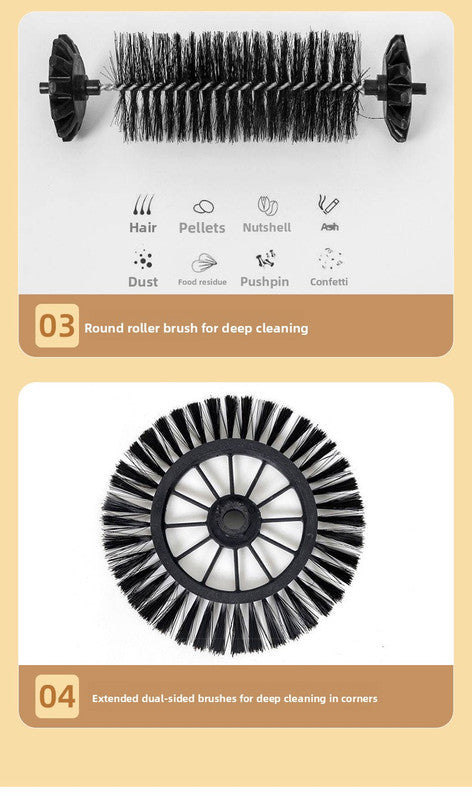 3-in-1 Hand Push Floor Sweeper - Manual Spinning Broom, Dustpan & Mop Combo