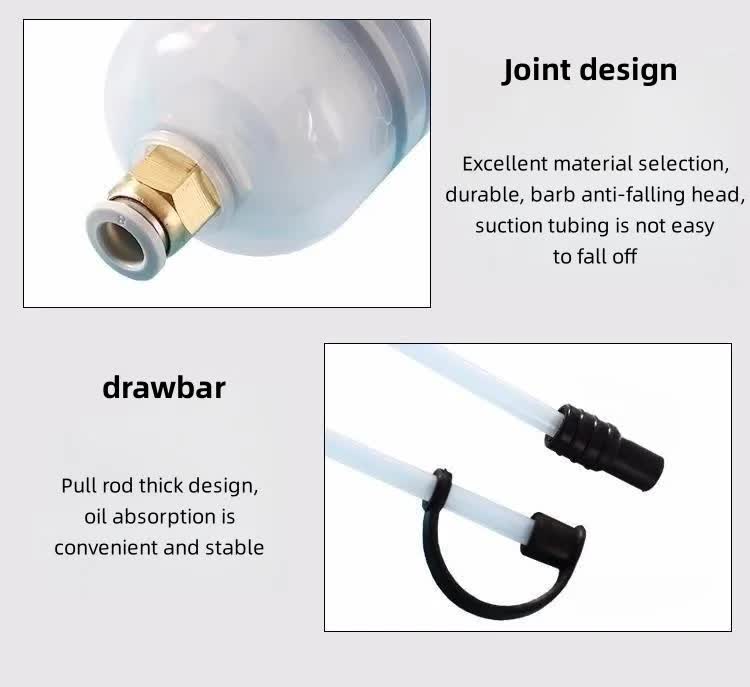200ml Fluid Extractor & Transfer Pump - Manual Oil Syringe with Extension Tubes
