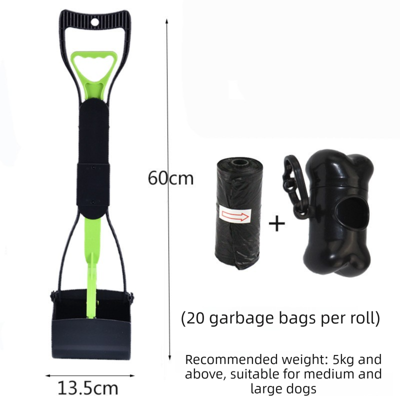 Large Foldable Pet Pooper Scooper 60cm Long Handle Dog Waste Picker Jaw Clamp