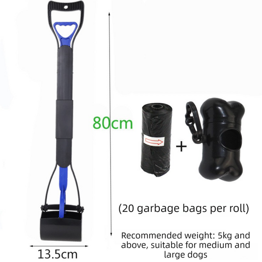 Super Long 80cm Foldable Pet Pooper Scooper Heavy Duty Dog Waste Picker No Bending