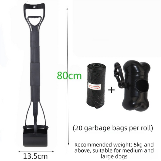 Super Long 80cm Foldable Pet Pooper Scooper Heavy Duty Dog Waste Picker No Bending