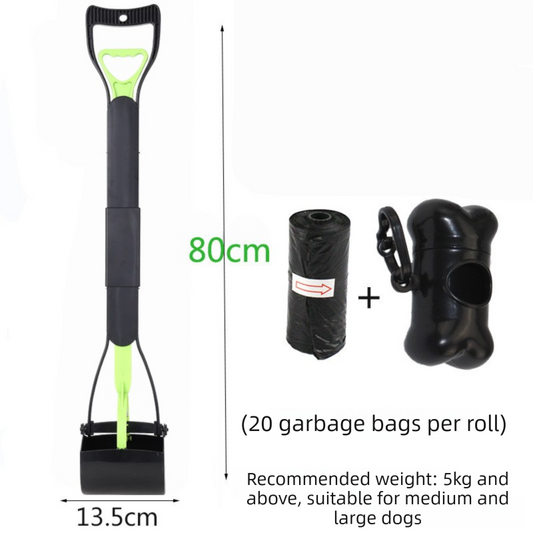 Super Long 80cm Foldable Pet Pooper Scooper Heavy Duty Dog Waste Picker No Bending