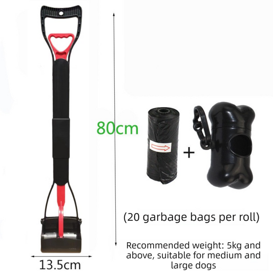 Super Long 80cm Foldable Pet Pooper Scooper Heavy Duty Dog Waste Picker No Bending