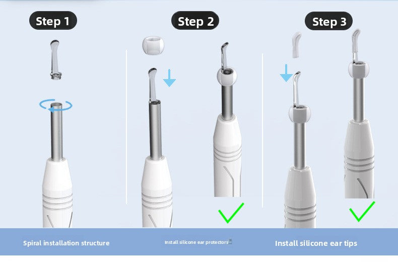 Smart Visual Ear Wax Removal Tool with HD Camera WiFi Wireless Otoscope