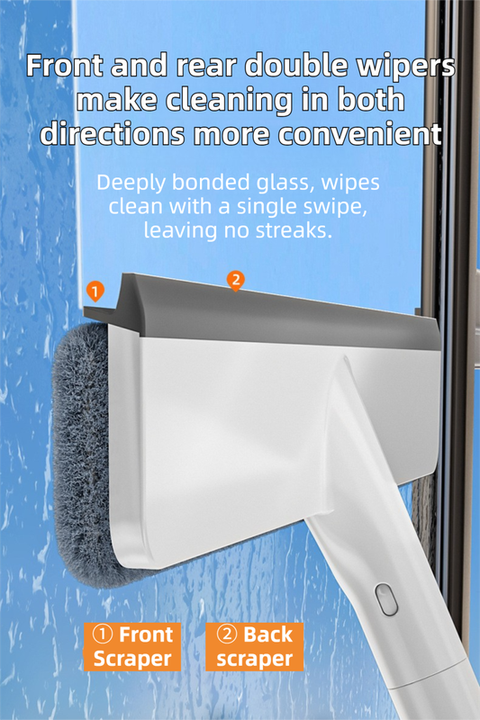 3-in-1 Spray Window Squeegee with 35cm Clean-Panel & 115cm Extension Pole