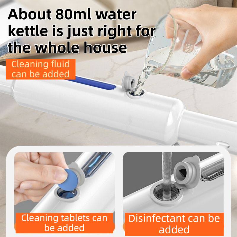 3-in-1 Spray Window Squeegee with 30cm Clean-Panel & 115cm Extension