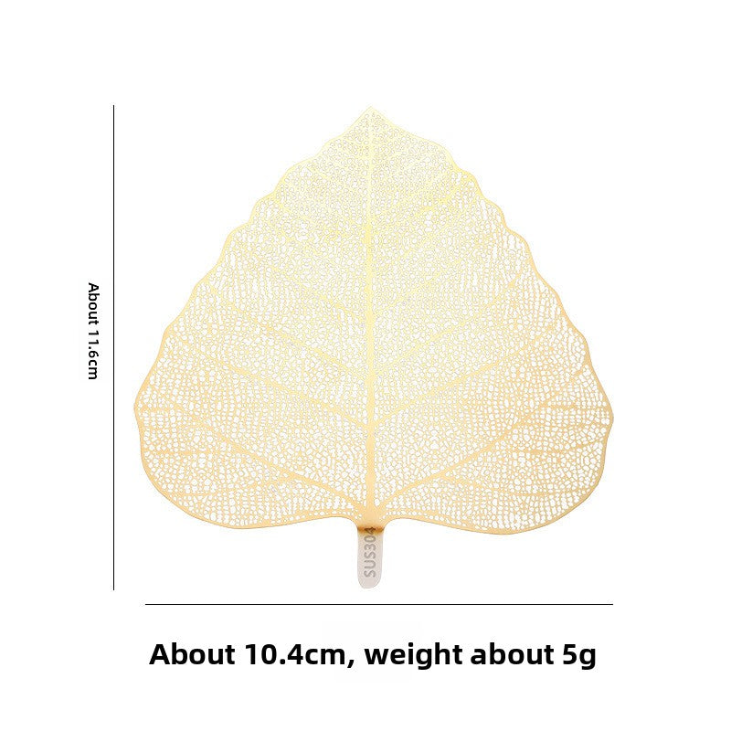 5-PCS Golden 304 Stainless Steel Bodhi Leaf Tea Strainer