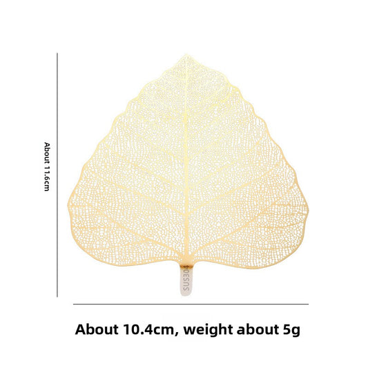 5-PCS Golden 304 Stainless Steel Bodhi Leaf Tea Strainer