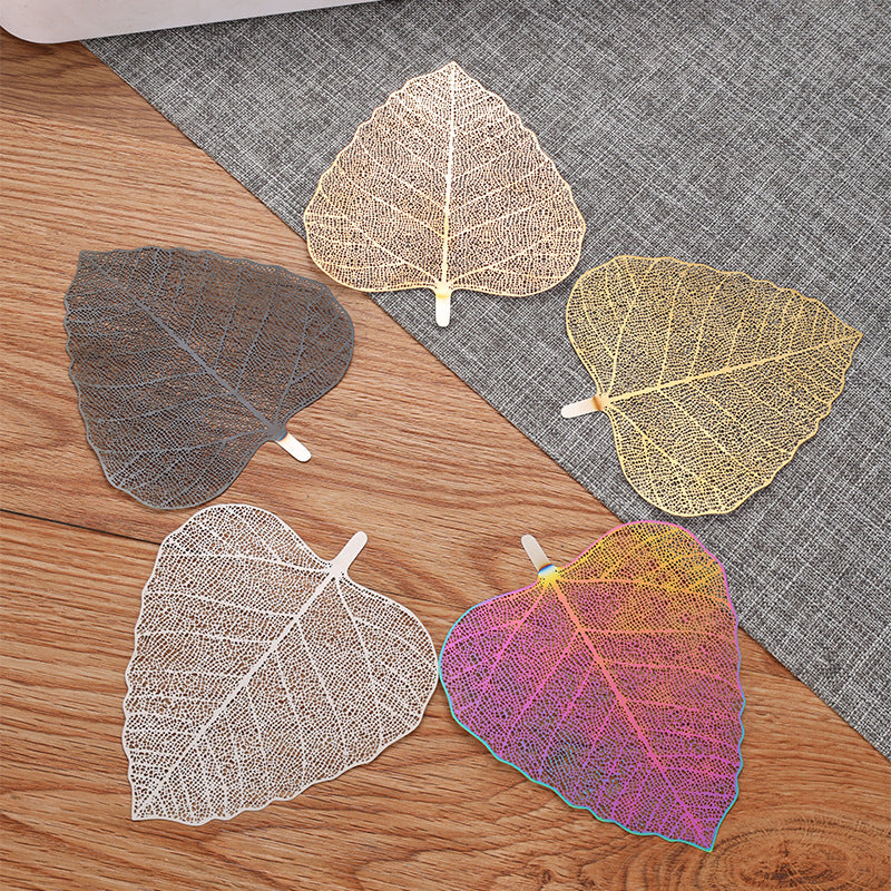 5-PCS Golden 304 Stainless Steel Bodhi Leaf Tea Strainer