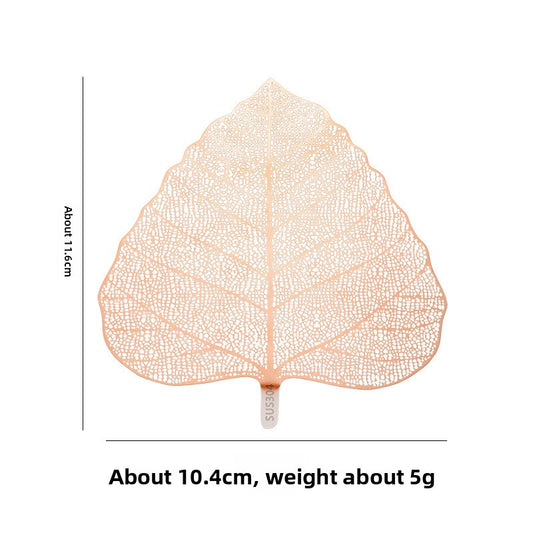 5-PCS Rose gold 304 Stainless Steel Bodhi Leaf Tea Strainer