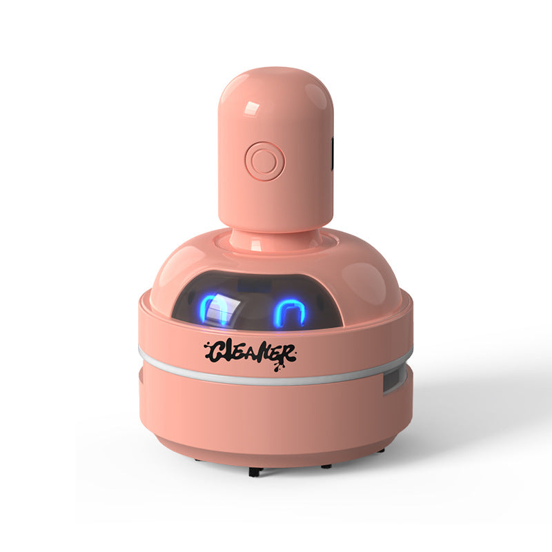 Pink Compact Desktop Vacuum Cleaner – Rechargeable Mini