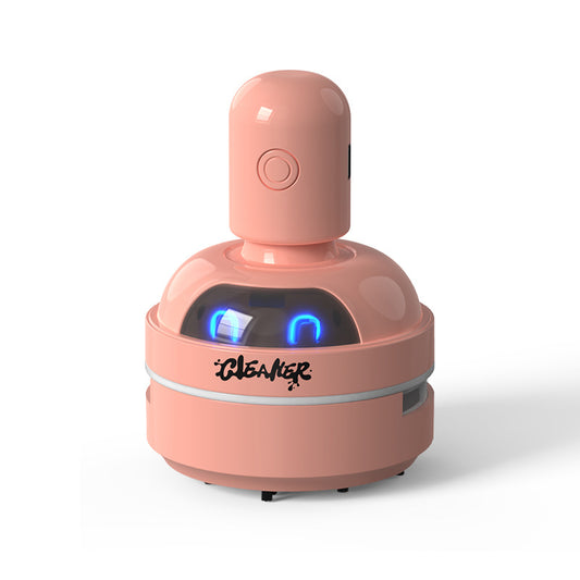 Pink Compact Desktop Vacuum Cleaner – Rechargeable Mini