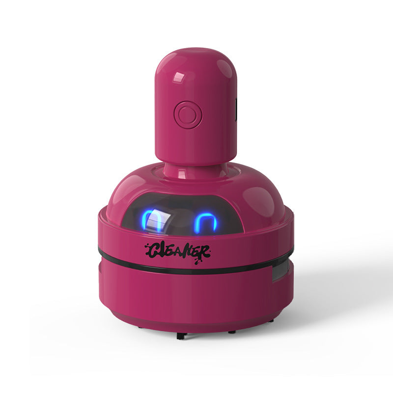 Red Compact Desktop Vacuum Cleaner – Rechargeable Mini