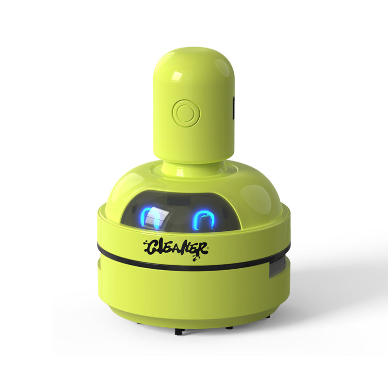 Green Compact Desktop Vacuum Cleaner – Rechargeable Mini
