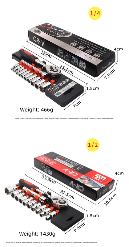 12 Piece 3/8 Inch Drive Ratchet and Metric Socket Wrench Set Prof