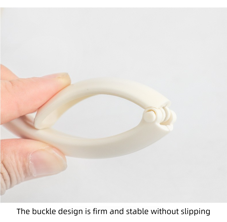 2 PCS Portable Purse Bag Hook Hanger Table Edge Holder Creamy White
