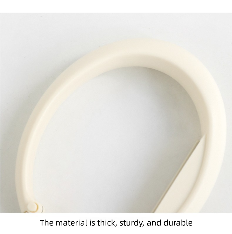 2 PCS Portable Purse Bag Hook Hanger Table Edge Holder Creamy White