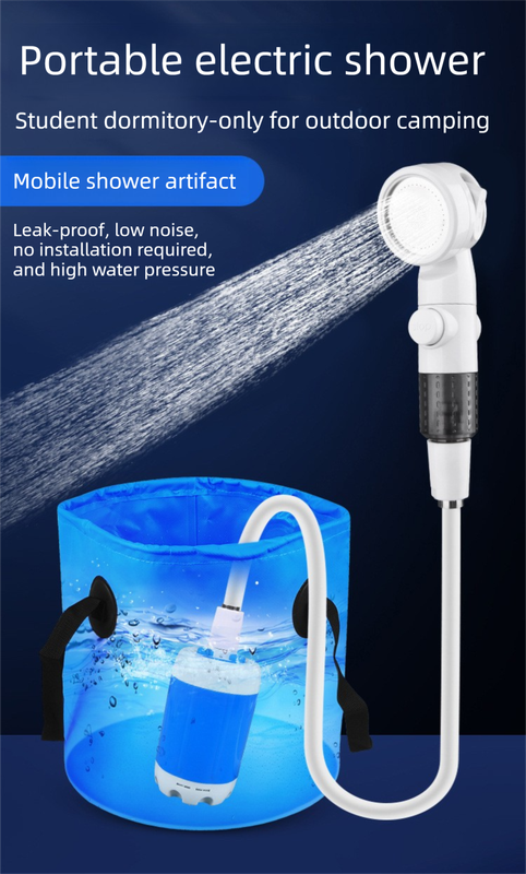 2-in-1 Portable Electric Outdoor Shower and Car Wash Kit Handheld