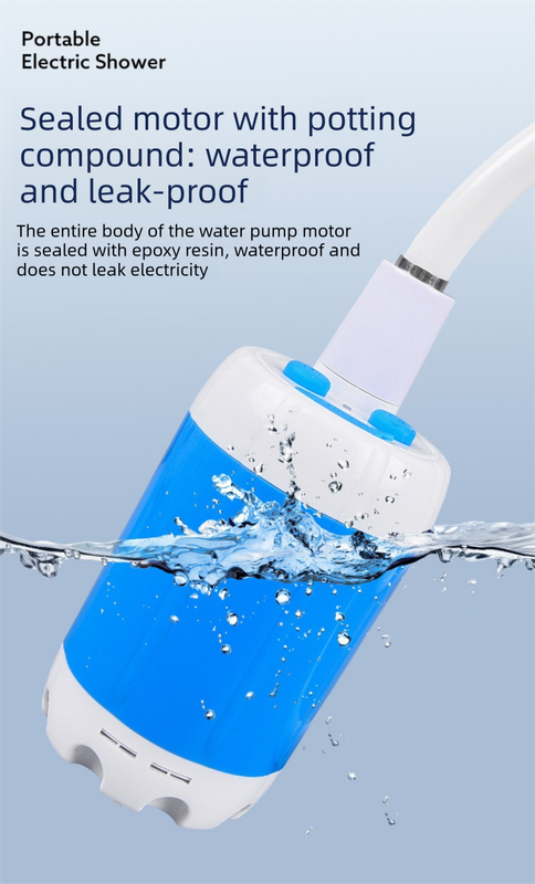 2-in-1 Portable Electric Outdoor Shower and Car Wash Kit Handheld