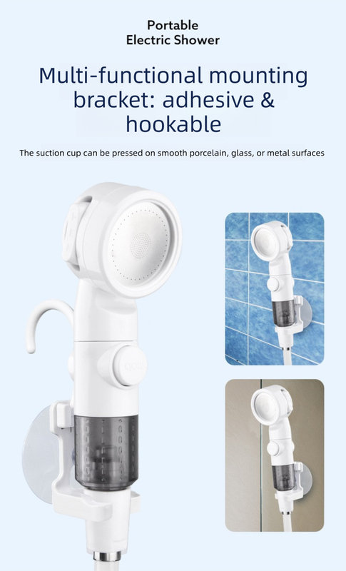 2-in-1 Portable Electric Outdoor Shower and Car Wash Kit Handheld