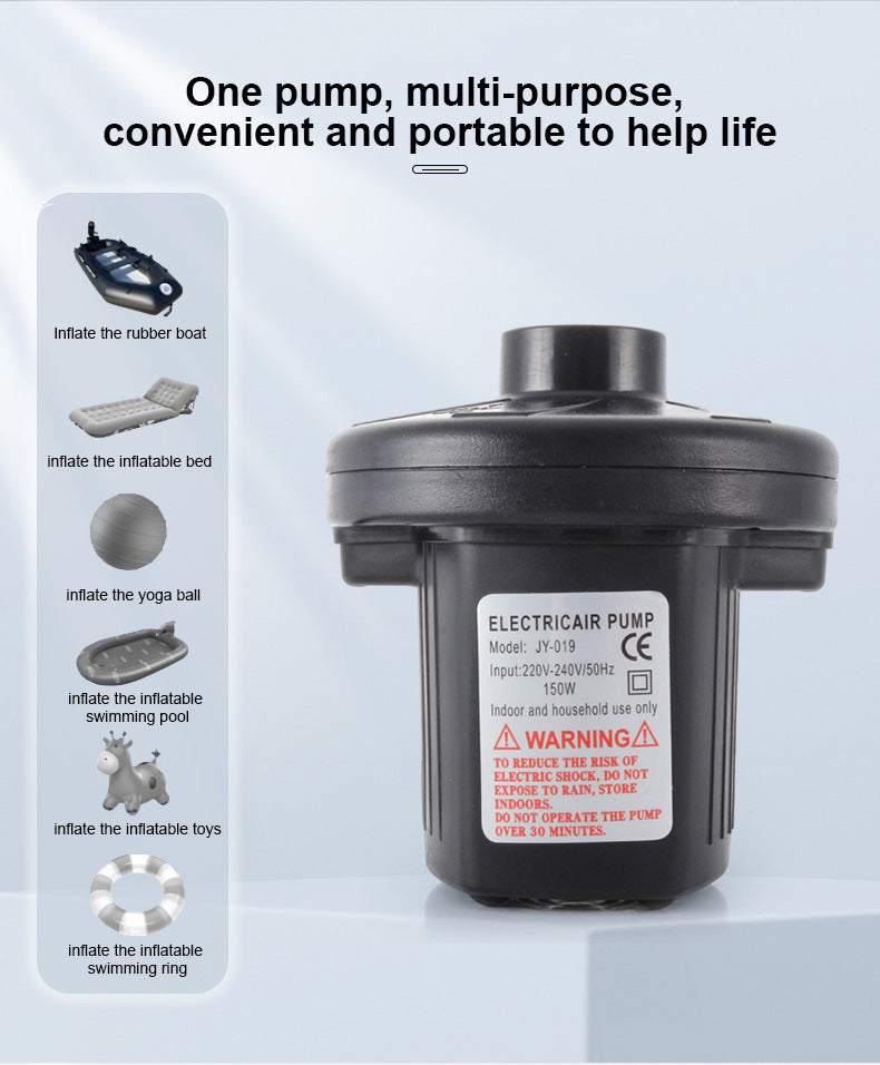 Electric Air Pump AC 220V-240V Portable Quick Inflator Deflator